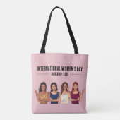 Internationale Vrouwendag Tote Bag (Achterkant)