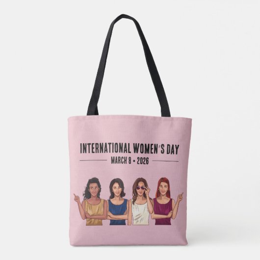 Internationale Vrouwendag Tote Bag (Achterkant)