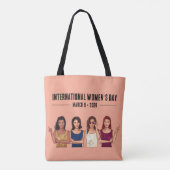 Internationale Vrouwendag Tote Bag (Achterkant)