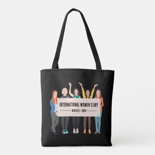 Internationale Vrouwendag Tote Bag (Achterkant)