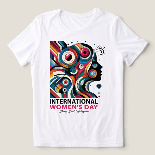 Internationale Vrouwendag Tri-Blend Shirt (Design voorkant)