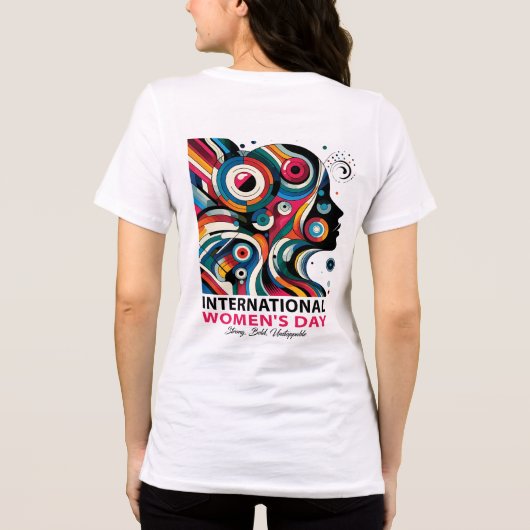 Internationale Vrouwendag Tri-Blend Shirt (Achterkant)