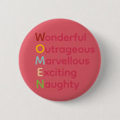 Internationale Vrouwendag Typography Knop Roze Ronde Button 5,7 Cm (Voorkant)