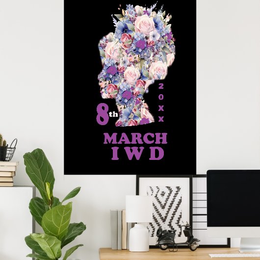 Internationale Vrouwendag: Vier feministe Poster (Thuiskantoor)