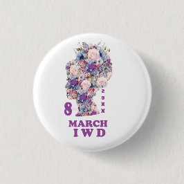 Internationale Vrouwendag: Vier feministe Ronde Button 3,2 Cm