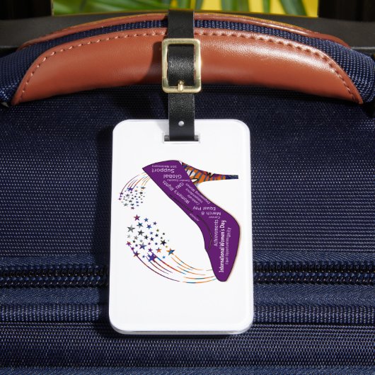 Internationale Vrouwendag vieren Bagagelabel (Voorkant Insitu 2)