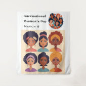 Internationale Vrouwendag Viering 8 maart Wandkleed (Voorkant)