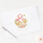 Internationale Vrouwendag viering Ronde Sticker (Envelop)