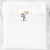 Internationale Vrouwendag Vierkante Sticker (Tas)