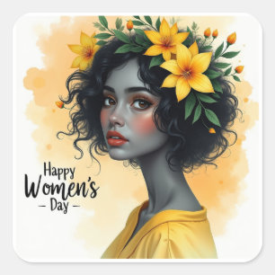 Internationale Vrouwendag Vierkante Sticker