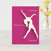 Internationale Vrouwendag viert frambozen Kaart (Gele Bloem)