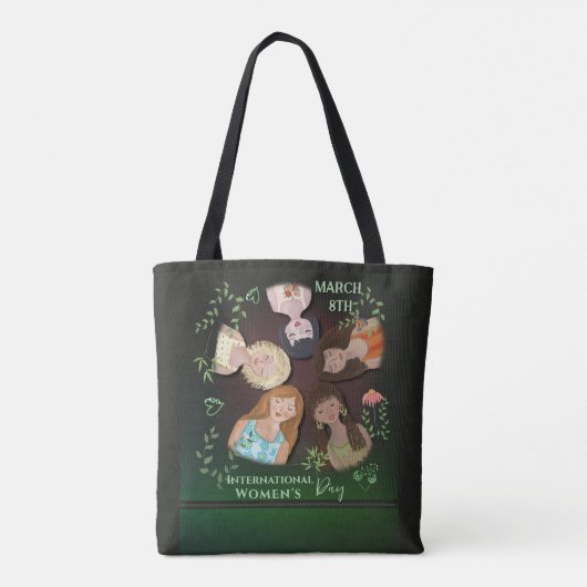 Internationale Vrouwendag Vrouwelijke Portretten Z Tote Bag (Achterkant)