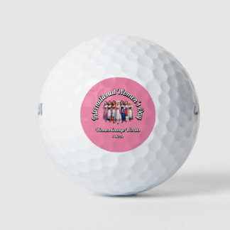 Internationale Vrouwendag. Vrouwen veranderen were Golfballen