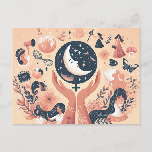 Internationale Vrouwendag wensen Briefkaart (Voorkant)