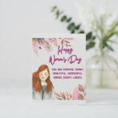 Internationale Vrouwendag wenst Kaart (Staand voorkant)