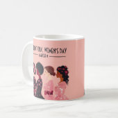 Internationale Vrouwendag Wereldwijde Vrouwen Roze Koffiemok (Voorkant links)