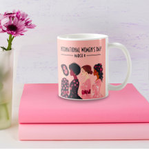 Internationale Vrouwendag Wereldwijde Vrouwen Roze