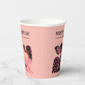 Internationale Vrouwendag Wereldwijde Vrouwen Roze Papieren Bekers (Rechts)