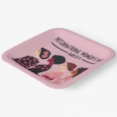 Internationale Vrouwendag Wereldwijde Vrouwen Roze Papieren Bordje (Gebogen)