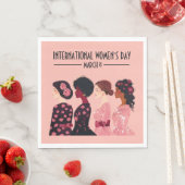 Internationale Vrouwendag Wereldwijde Vrouwen Roze Servet (Insitu)