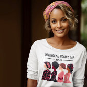 Internationale Vrouwendag Wereldwijde Vrouwen Roze T-shirt