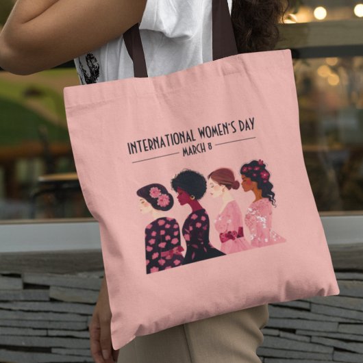 Internationale Vrouwendag Wereldwijde Vrouwen Roze Tote Bag
