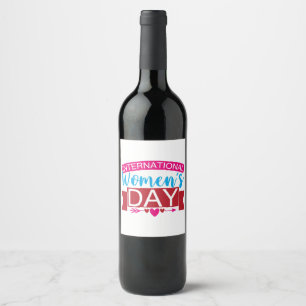 Internationale Vrouwendag Wijn Etiket