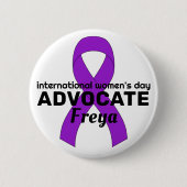 Internationale Vrouwendag - Witte Button (Voorkant)