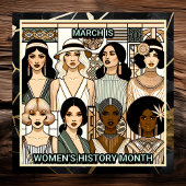 Internationale Vrouwendag Zwart en Goud Poster