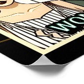 Internationale Vrouwendag Zwart en Goud Poster (Hoek)