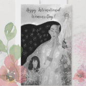 Internationale Vrouwendag zwart-wit Kaart