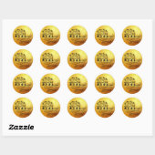 Internationale wensen Slang Jaar 2025 Golden RS Ronde Sticker (Vel)