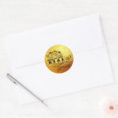 Internationale wensen Slang Jaar 2025 Golden RS Ronde Sticker (Envelop)