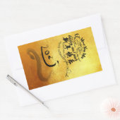 Internationale wensen Slang Jaar 2025 Golden VRS Rechthoekige Sticker (Envelop)