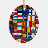 Internationale wereldvlaggen keramisch ornament (Rechts)