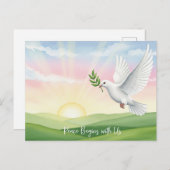 internationale wereldvrede briefkaart (Voorkant / Achterkant)