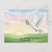 internationale wereldvrede briefkaart (Voorkant)