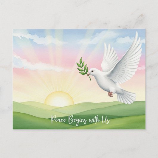 internationale wereldvrede briefkaart (Voorkant)