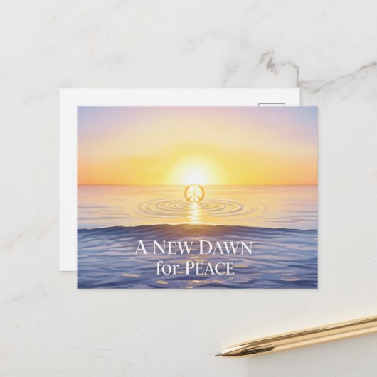 internationale wereldvrede briefkaart (Voorkant / Achterkant in situ)