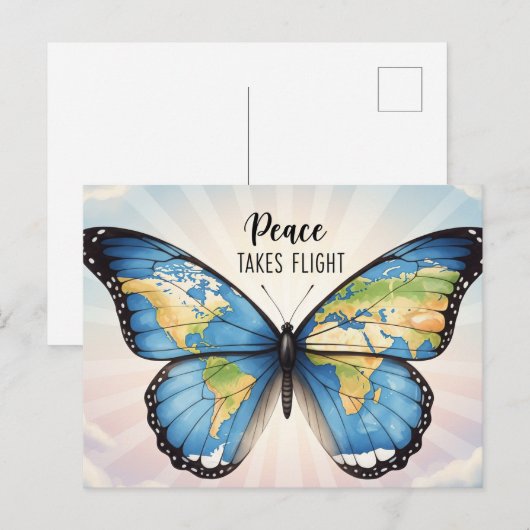 internationale wereldvrede briefkaart (Voorkant / Achterkant)