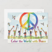 internationale wereldvrede briefkaart (Voorkant / Achterkant)