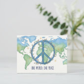 internationale wereldvrede briefkaart (Staand voorkant)