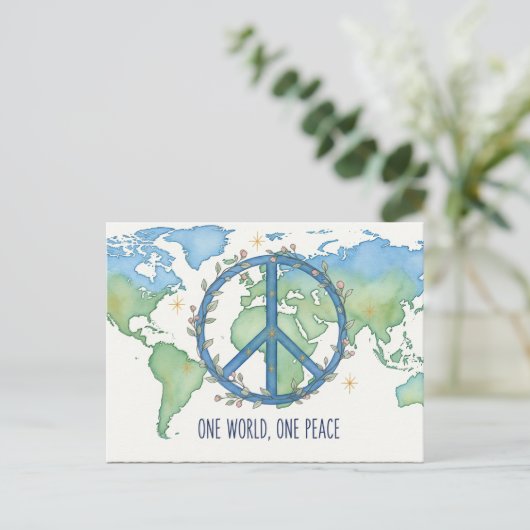 internationale wereldvrede briefkaart (Staand voorkant)