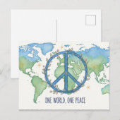 internationale wereldvrede briefkaart (Voorkant / Achterkant)