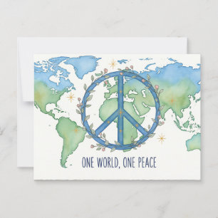 internationale wereldvrede briefkaart