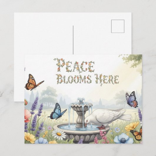 internationale wereldvrede briefkaart (Voorkant / Achterkant)