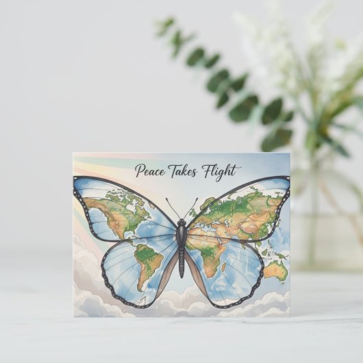 internationale wereldvrede briefkaart (Staand voorkant)