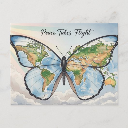 internationale wereldvrede briefkaart (Voorkant)