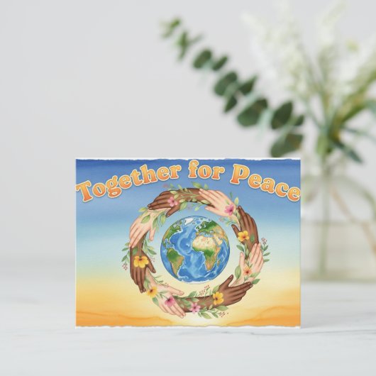 internationale wereldvrede briefkaart (Staand voorkant)