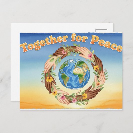 internationale wereldvrede briefkaart (Voorkant / Achterkant)